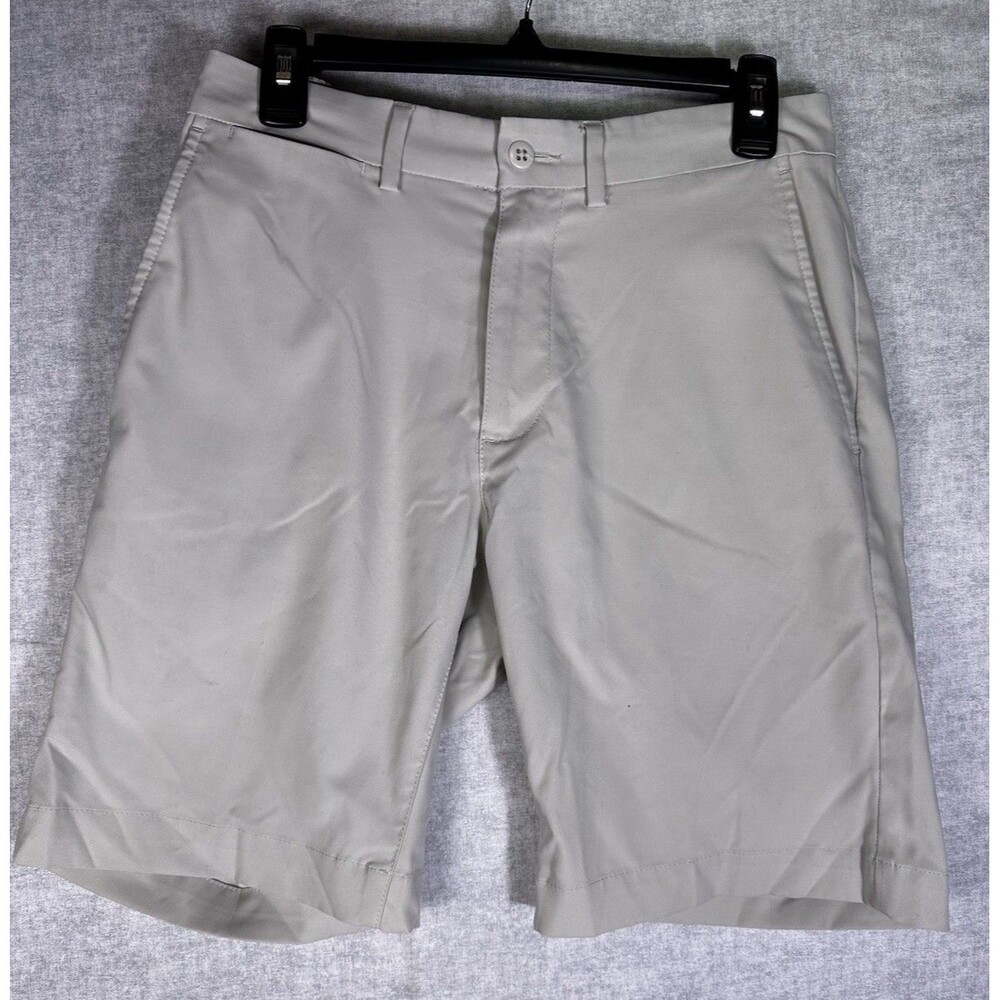 CREMIEUX performance Light Khaki Sand Poly Bermuda Golf Shorts Size 30